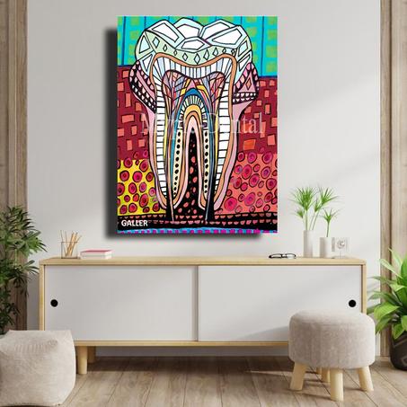 TABLEAU DÉCORATIF MODERNE POUR UN CABINET DENTAIRE