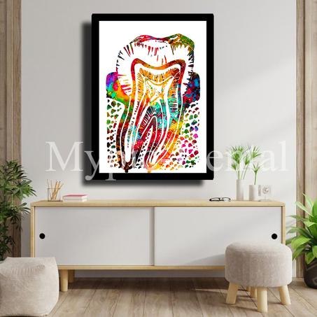 TABLEAU DÉCORATIF MODERNE POUR UN CABINET DENTAIRE