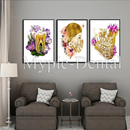 3 Tableaux décoratifs pour votre cabinet dentaire