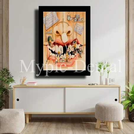TABLEAU DÉCORATIF MODERNE POUR UN CABINET DENTAIRE