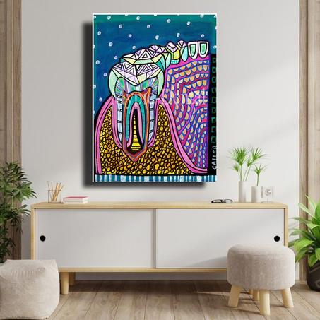 TABLEAU DÉCORATIF MODERNE POUR UN CABINET DENTAIRE