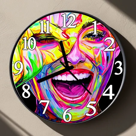 Horloge Murale Argentée – Idéale pour Cabinet Dentaire