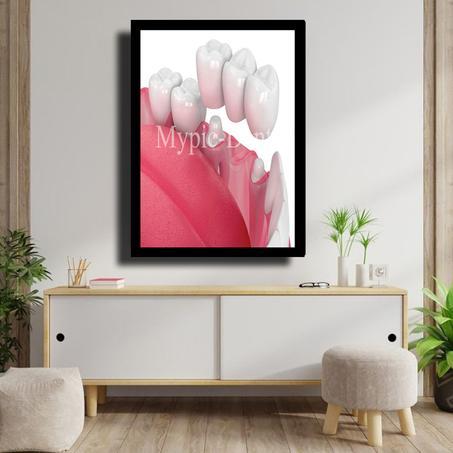 TABLEAU DÉCORATIF MODERNE POUR UN CABINET DENTAIRE