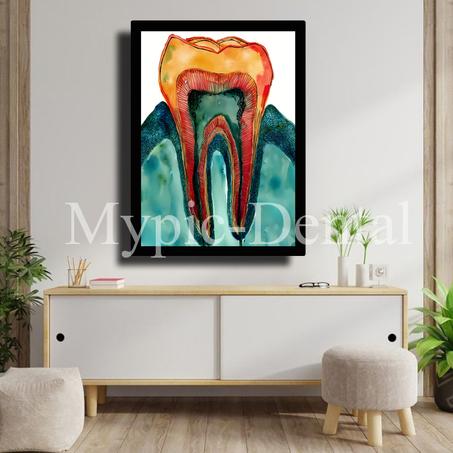 TABLEAU DÉCORATIF MODERNE POUR UN CABINET DENTAIRE