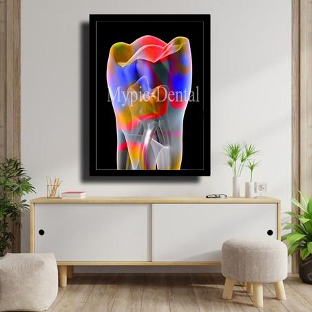 TABLEAU DÉCORATIF MODERNE POUR UN CABINET DENTAIRE