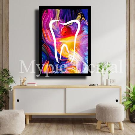 TABLEAU DÉCORATIF MODERNE POUR UN CABINET DENTAIRE