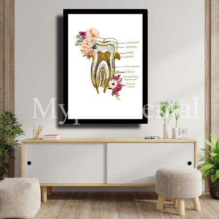 TABLEAU DÉCORATIF MODERNE POUR UN CABINET DENTAIRE