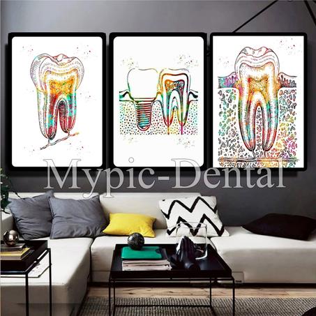 3 Tableaux décoratifs pour votre cabinet dentaire