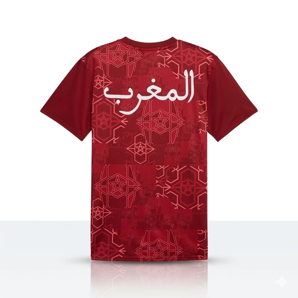 ارتدِ ألوان الوطن بكل فخر! قميص المنتخب الوطني المغربي المتميز بتصميم عصري وجودة عالية 🇲🇦⚽