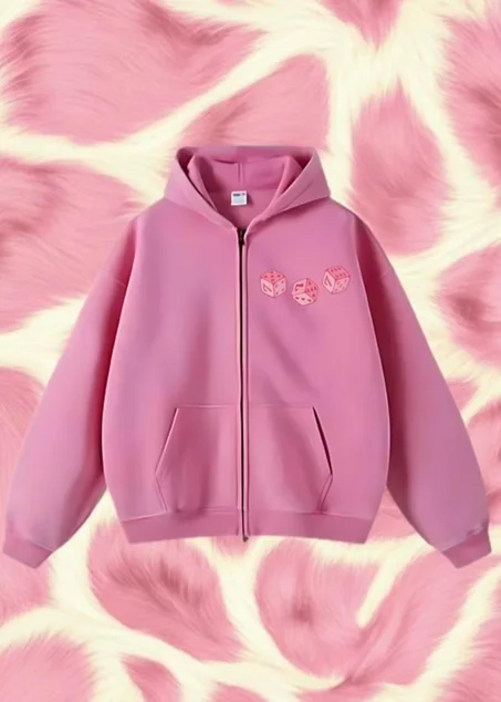 HOODIE ZIP UP PINK