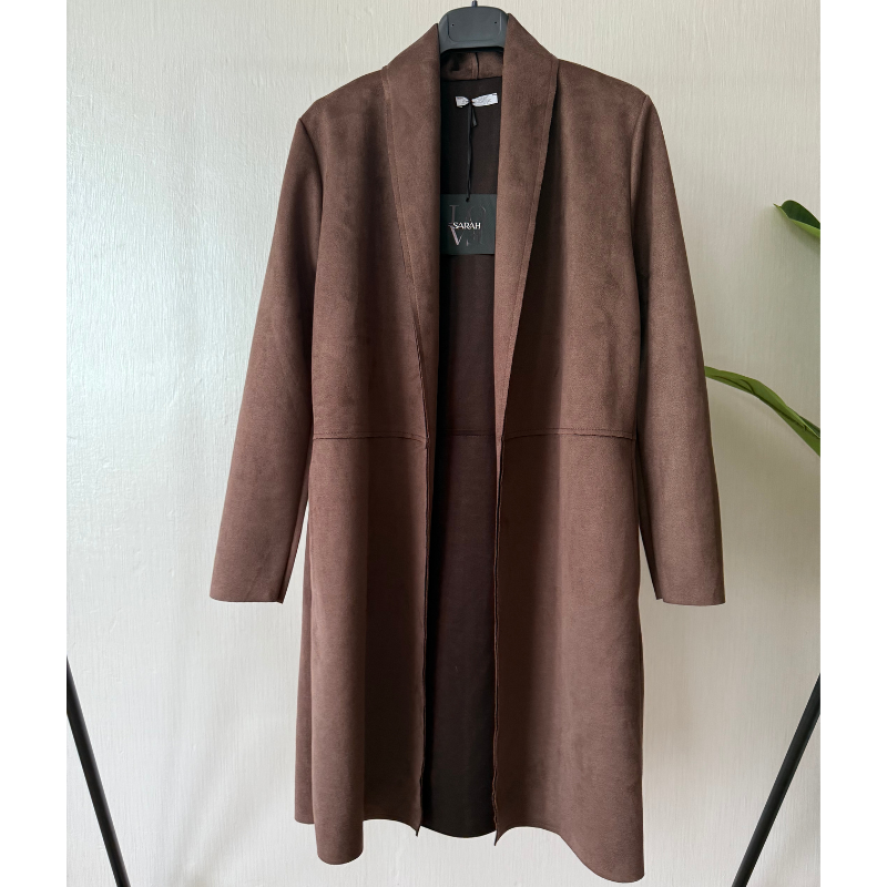 Cardigan en suédine douce