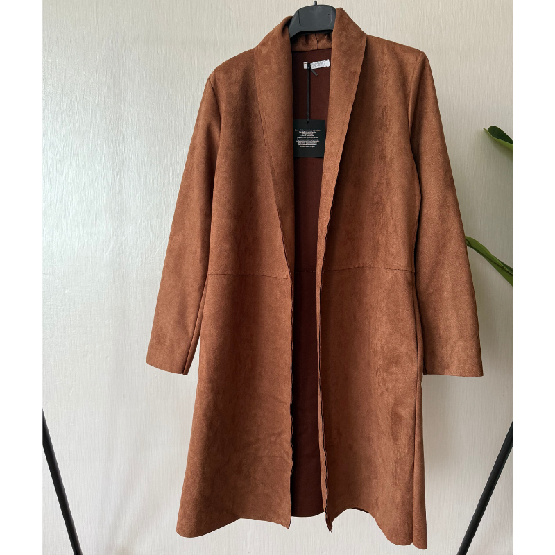 Cardigan en suédine douce