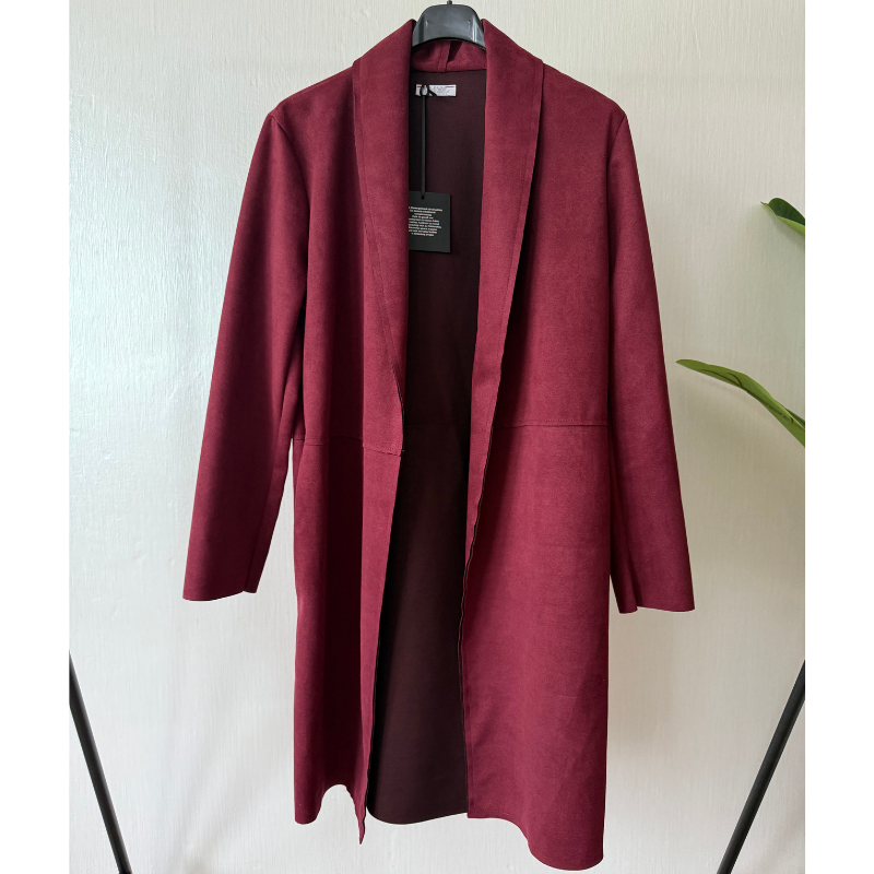 Cardigan en suédine douce