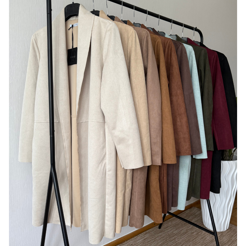 Cardigan en suédine douce