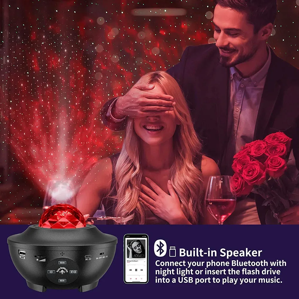 🌌 حوّل غرفتك إلى عالم من النجوم والألوان مع سماعة Bluetooth مدمجة