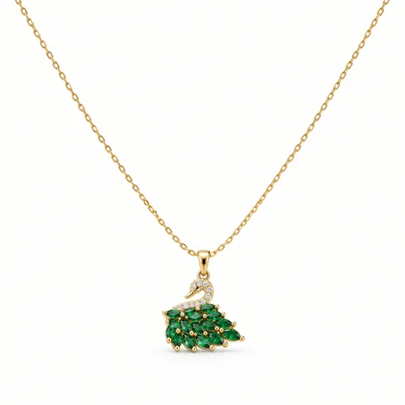 Collier Cygne Éclat Doré