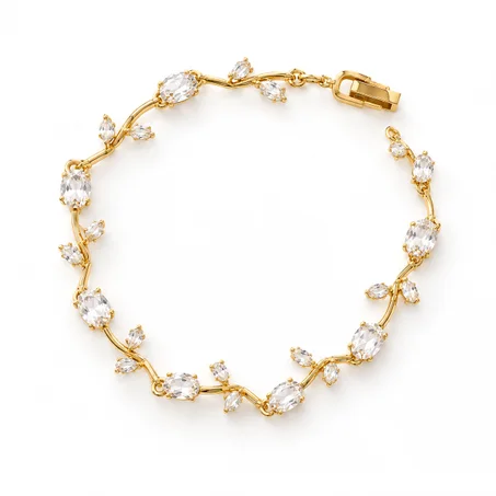 Bracelet Floral Élégance Dorée