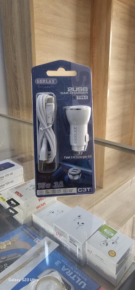 شارجور السيارة GERLAX 2USB Car Charger