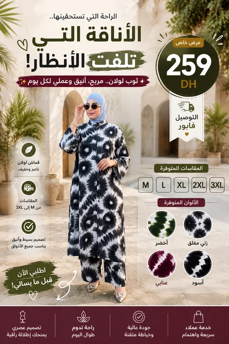 Ensemble Été Femme Maroc – Tenue Élégante, Chic et Tendance