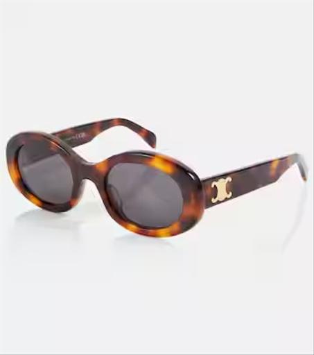 Triomphe 01 oval sunglasses brown