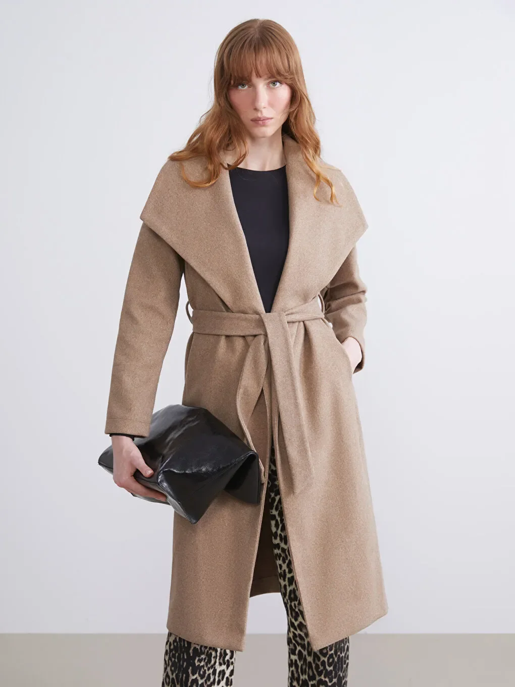 Manteau Cachet À Col Veste Pour Femmes