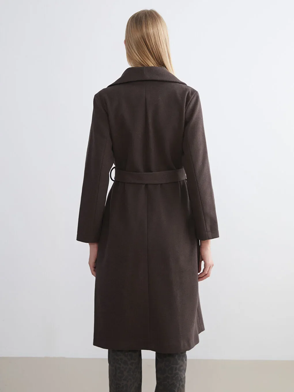 Manteau Cachet À Col Veste Pour Femmes