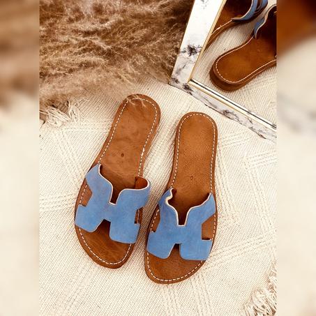 Sandale artisanale en cuir véritable 100% naturel fait main