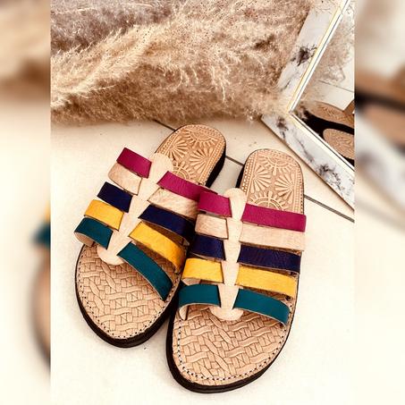 Sandale artisanale en cuir véritable 100% naturel fait main