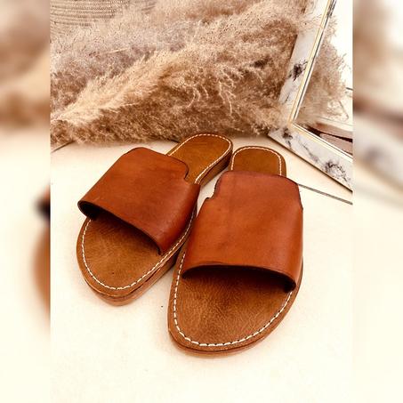 Sandale artisanale en cuir véritable 100% naturel fait main