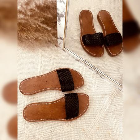 Sandale artisanale en cuir véritable 100% naturel fait main