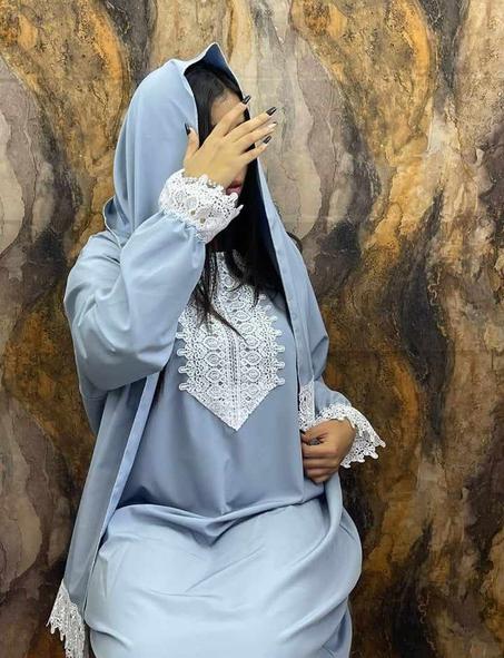 عباية مع فولار