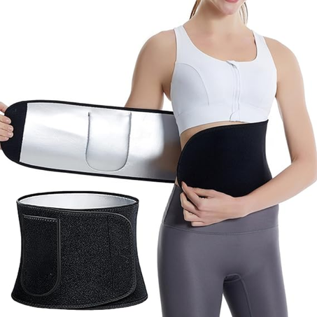 حزام تنحيف الخصر – حزام تمرين وشد الجسم بتقنية الأيونات الفضية | مناسب للنساء والرجال