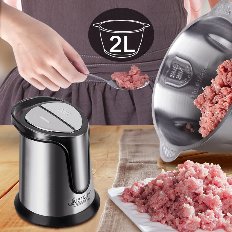 Hachoir cooking Germany 2 in1 Inox et Glass 2L  هاشوار