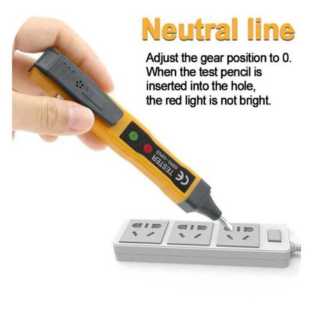 قلم كاشف جهد التيار المتردد غير المتصل مجهر بصفارة إنذار