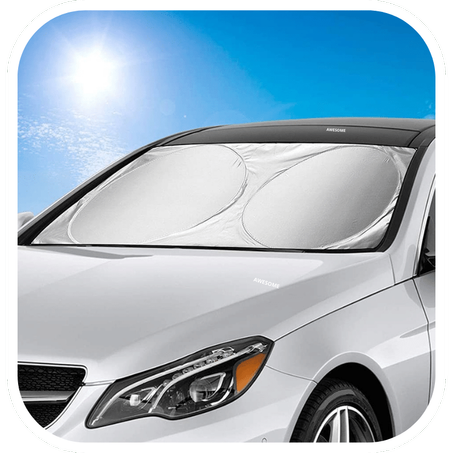 مظلة شمسية للنافذة الأمامية للحفاظ على الحرارة المعتدلة داخل السيارة وحماية أجزائها الداخلية