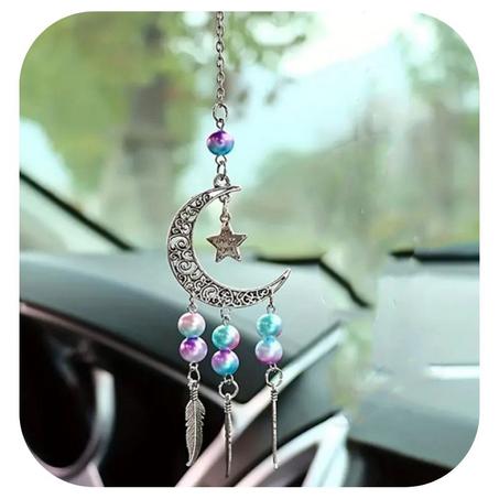 قلادة تزيين السيارة على شكل هلال ونجم