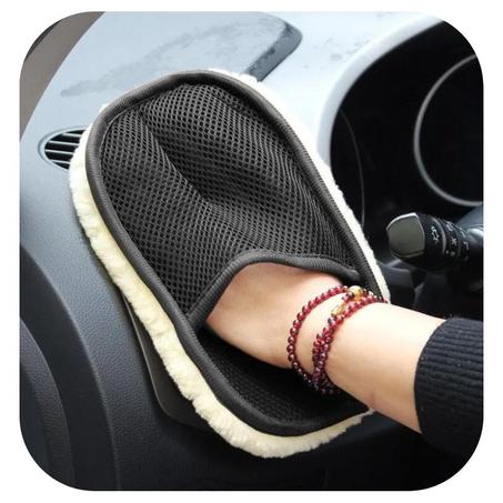 قفاز لغسل السيارات من الصوف الناعم