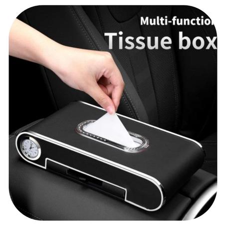 صندوق منادل السيارة الفاخر والمتعدد الوضائف.