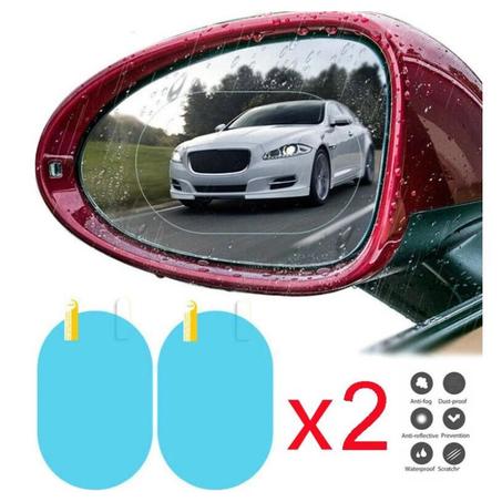 2 قطع شريط مضادة للضباب والمطر لمرايا السيارة