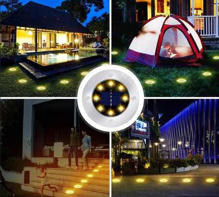 مصابيح أرضية شمسية بدون أسلاك مقاومة للماء