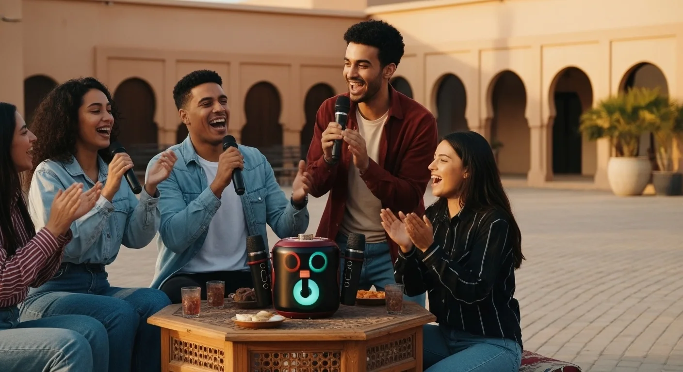 كاريوكي محمول – غناء، ضحك، وصوت زوين