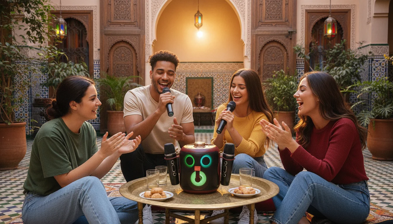 كاريوكي محمول – غناء، ضحك، وصوت زوين