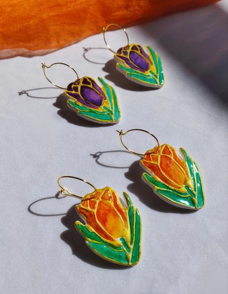 Tulip earrings