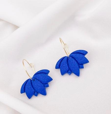 Blue Lotus earrings