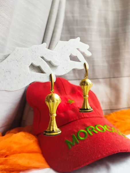 AFCON cup earrings