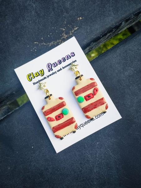 Suitcase earrings