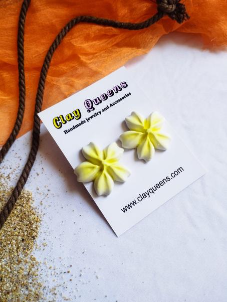 Plumeria glam earrings