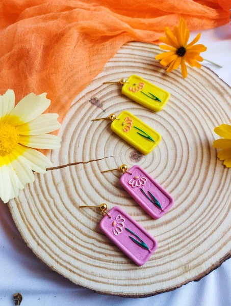 Wildflower window earrings