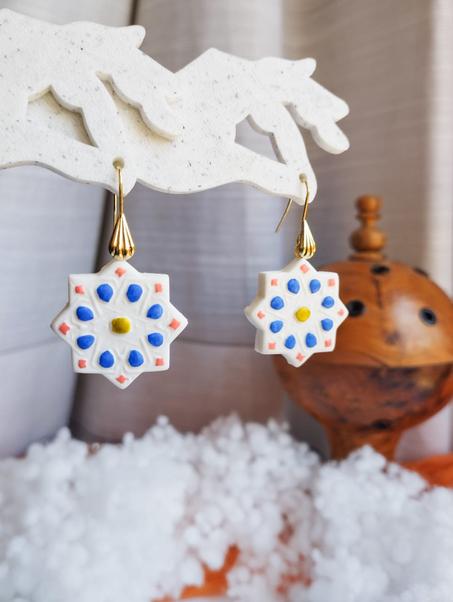 Moroccan Zellige earrings
