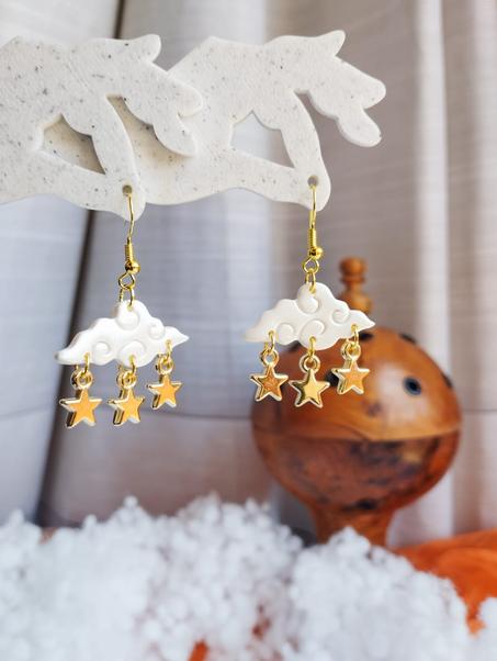 Boho cloud earrings